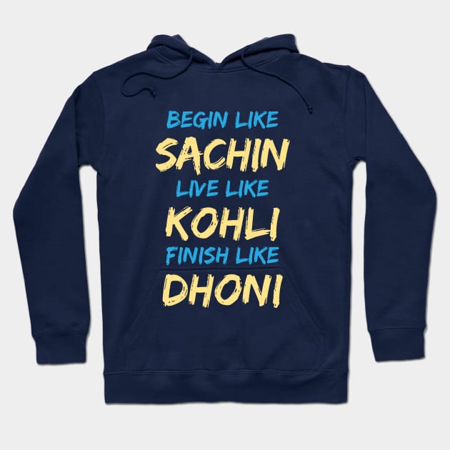 Indian Cricket Team Fans Hoodie by alltheprints